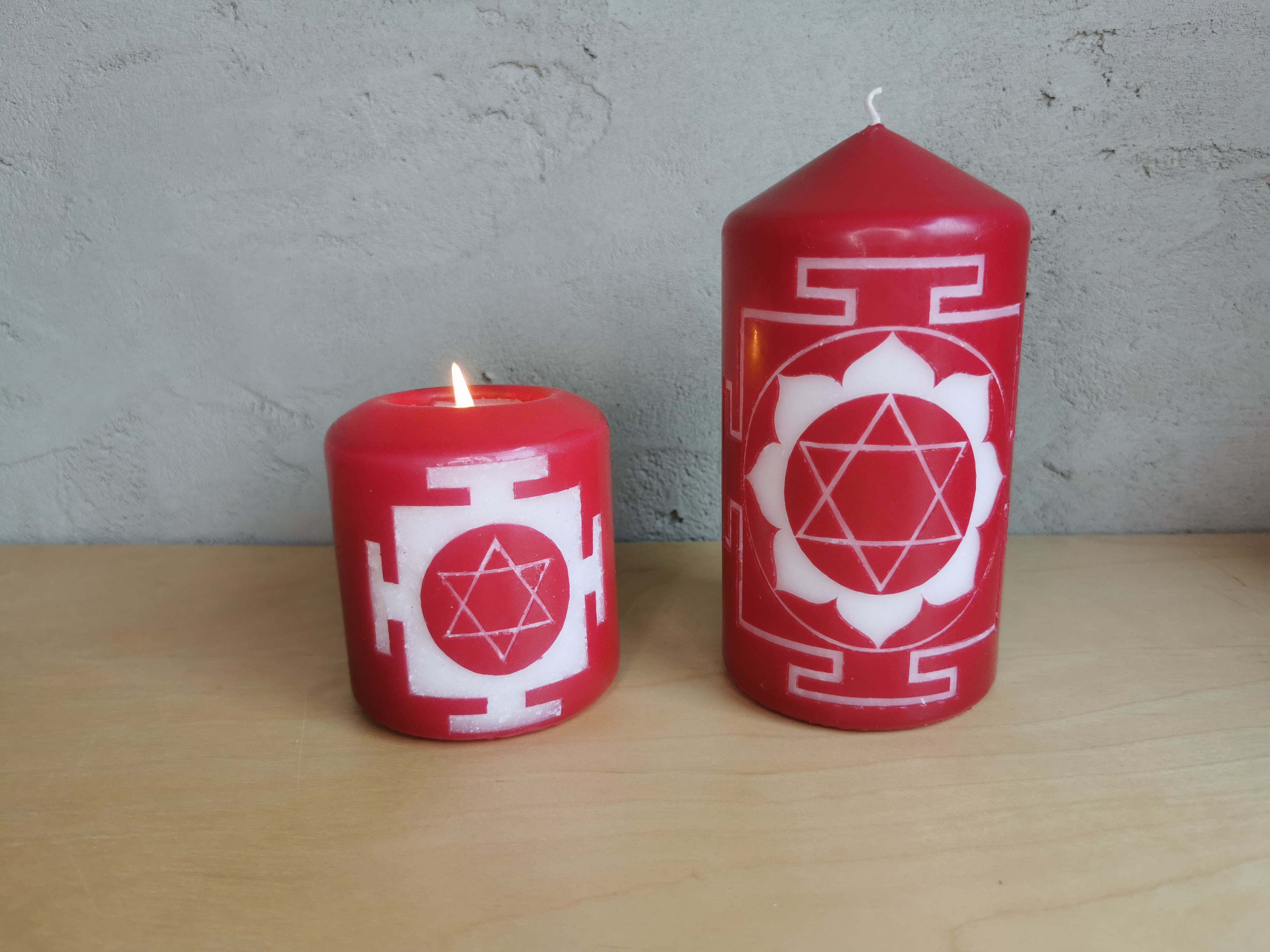 Ritual und Meditations- Kerze - das Feuer entzünden